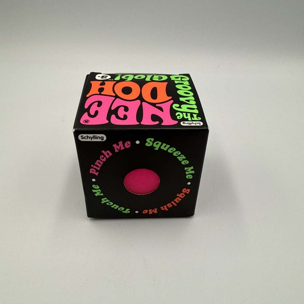 Schylling Nee Doh Groovy Glob Squeezable Stress Ball Sensory Toy - Pink